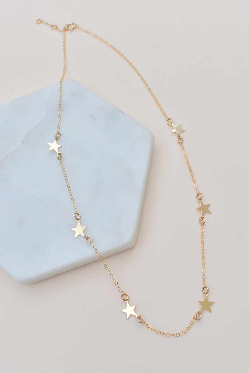 GOLD STAR CHOKER NECKLACE – The Paper Dress - Main Image
