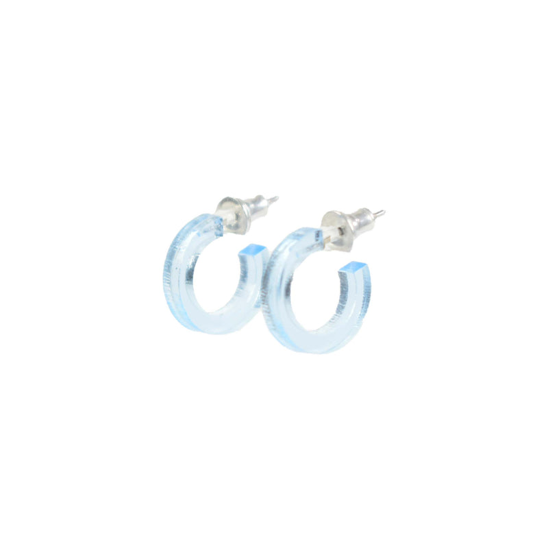 LIGHT BLUE TRANSPARENT HOOPS