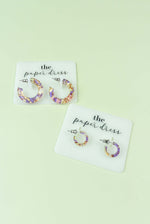 RAINBOW RIPPLE HOOP EARRINGS