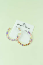 RAINBOW RIPPLE HOOP EARRINGS