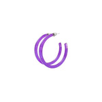 PURPLE HOOP EARRINGS