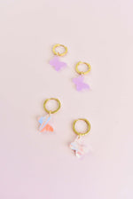 BUTTERFLY CHARM HOOPS