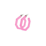 HOT PINK HOOP EARRINGS