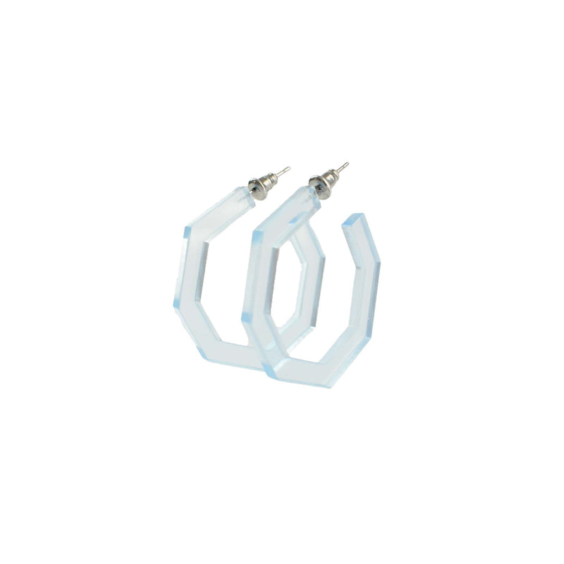 LIGHT BLUE TRANSPARENT HOOPS