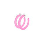 HOT PINK HOOP EARRINGS