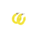NEON YELLOW HOOP EARRINGS