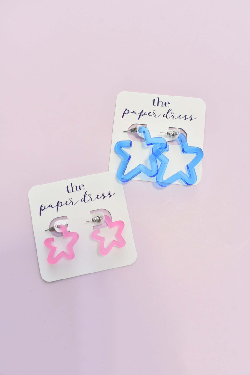 STAR HOOP EARRINGS
