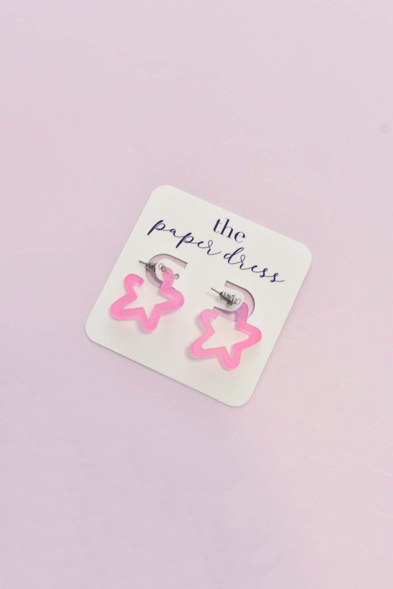 STAR HOOP EARRINGS