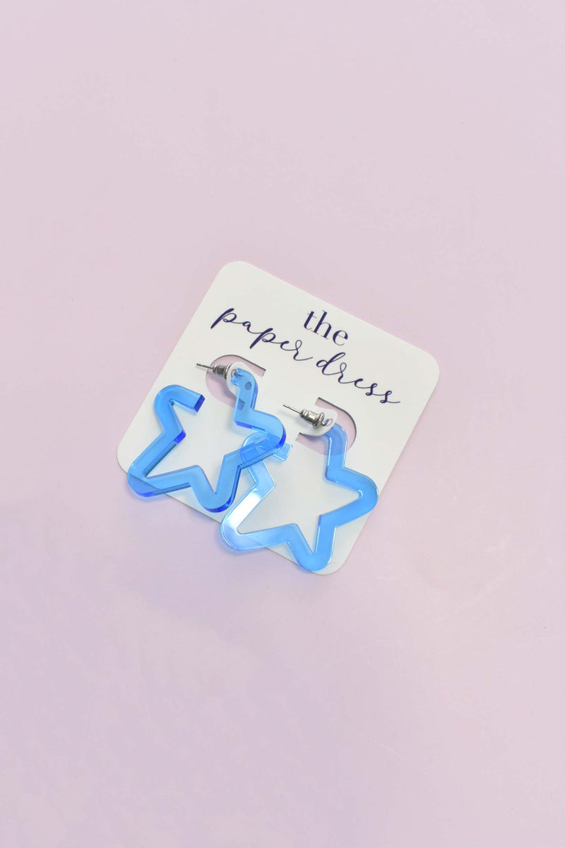 STAR HOOP EARRINGS