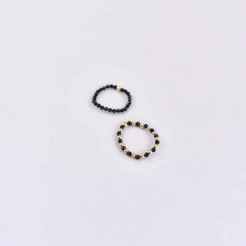BLACK AGATE RING