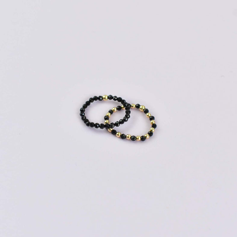 BLACK AGATE RING