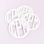 CUT OUT MONOGRAM ACRYLIC COASTER SET