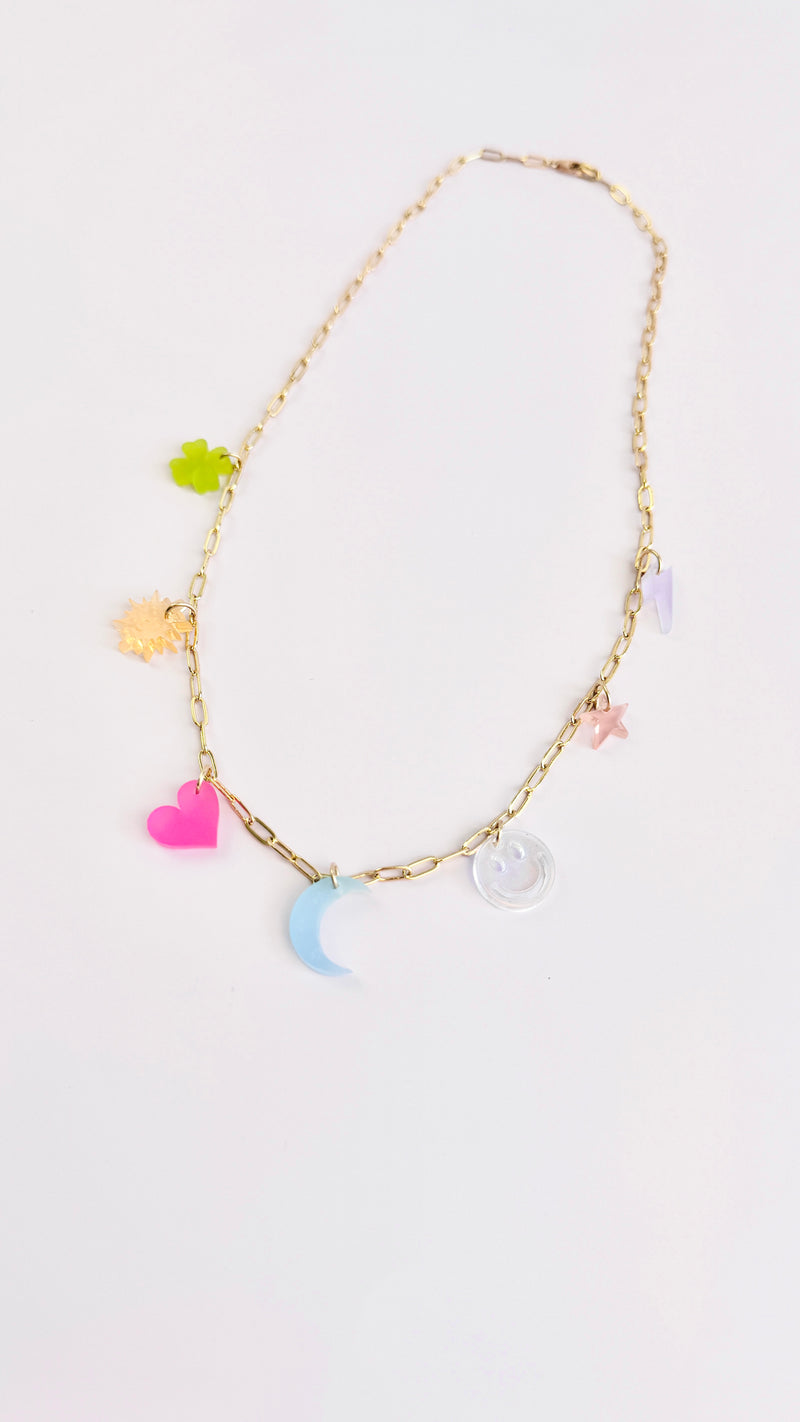 PAPERCLIP CHARM NECKLACE