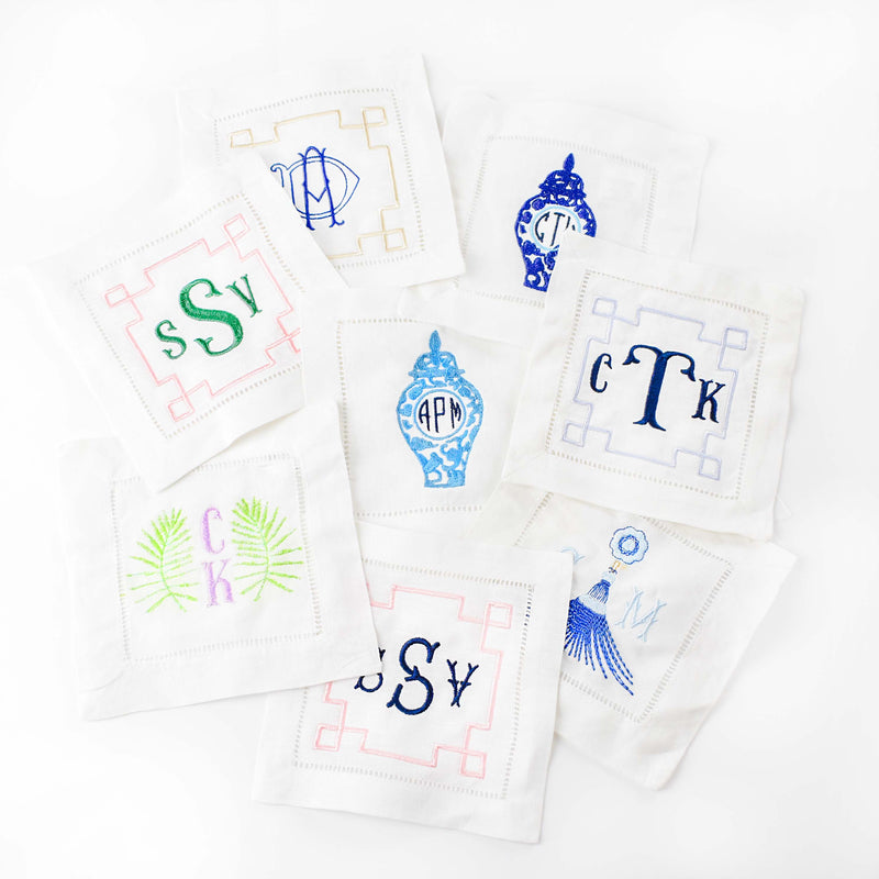 GREEK KEY COCKTAIL NAPKIN