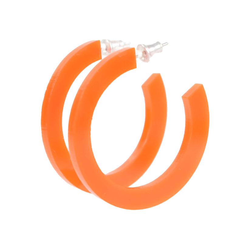 ORANGE HOOP EARRINGS