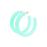 AQUA HOOP EARRINGS