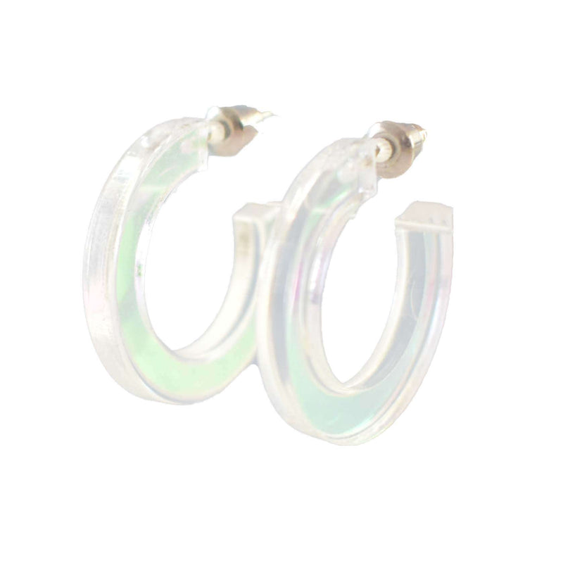 color changing feather light hoop earrings