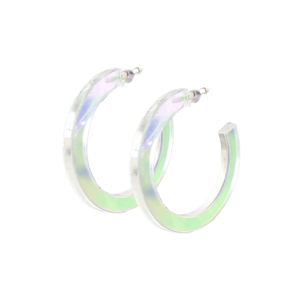SENYU 2022 New Big C Shape Hoop Earrings Paved Full Zircon Crystal