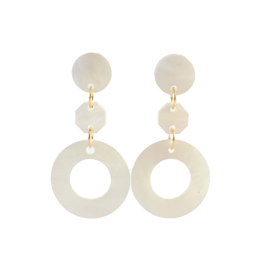 pearl lightweight acrylic statement earrings 
