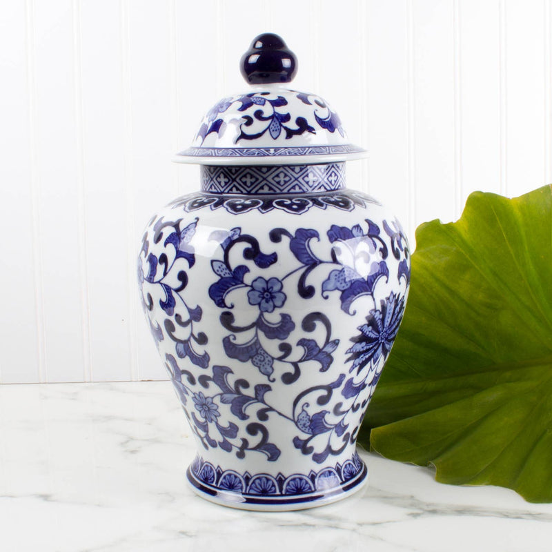 blue and white ginger jar - chinoiserie pot