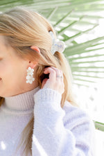 delicate bridesmaid earrings - pearl statement earring