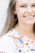 light stain wood hoop earrings