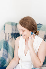 blue calico lightweight earrings 
