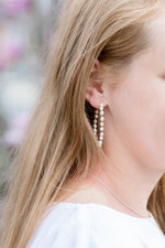 pearl gold hoop earring