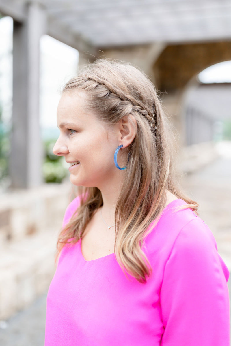 colorful lightweight acrylic hoop earrings
