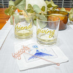 personalized cocktail napkin - tassel embroidery 