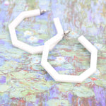 peal hoop earrings - octagon shaped hoops
