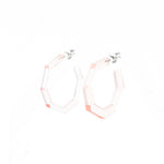 rose gold octagon hoops - clear mini hoops
