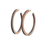 wooden hoop earrings - wood jewelry 