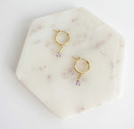 amethyst purple February birthstone earrings