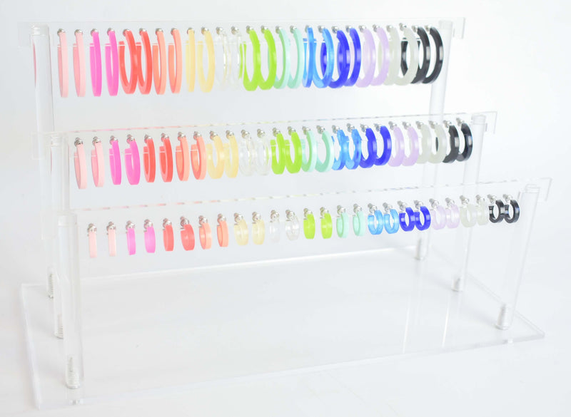custom hoop earrings -  colorful hoop rainbow 