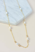 lightweight waterproof gold pearl necklace