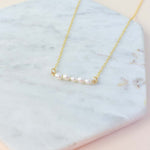 dainty pearl necklace 