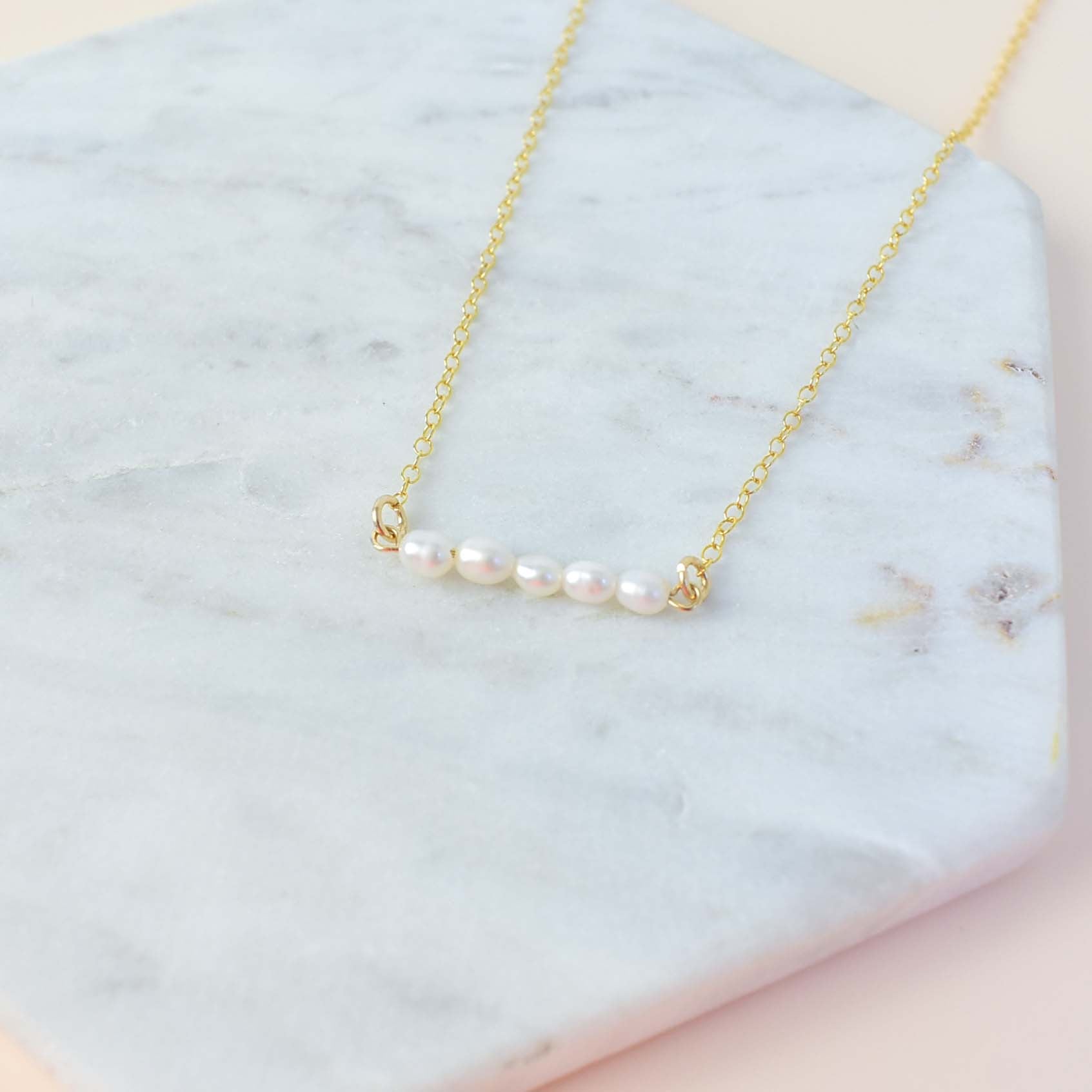 PEARL BAR NECKLACE