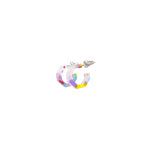 little huggy hoop earrings - small colorful huggie hoops
