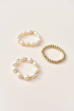 PEARL & GOLD RING STACK