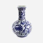 chinoiserie gourd vase - blue and white decor