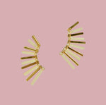 gold wing earrings - lightweight acrylic statement earring 