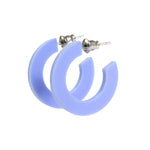 small periwinkle pastel hoops - spring acrylic hoop earrings