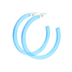 lightweight large blue hoop earrings