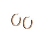 small wood earrings - lightweight hoops